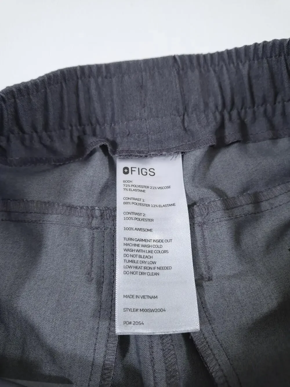 FIGS Tanson Jogger Scrub Pants Men's Small Gray Stretch Scrub Workwear
